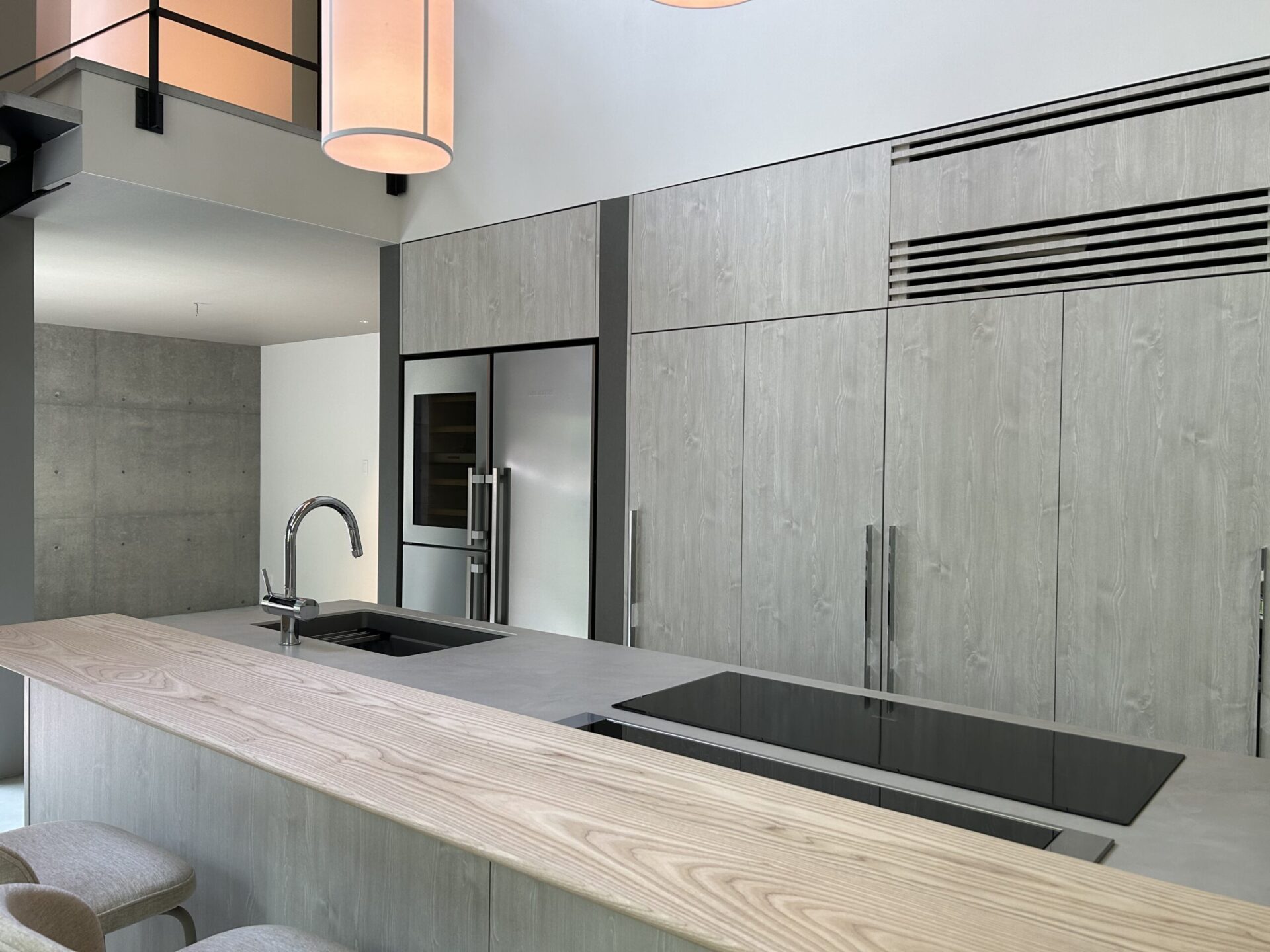 リープヘルの冷蔵庫のあるキッチン